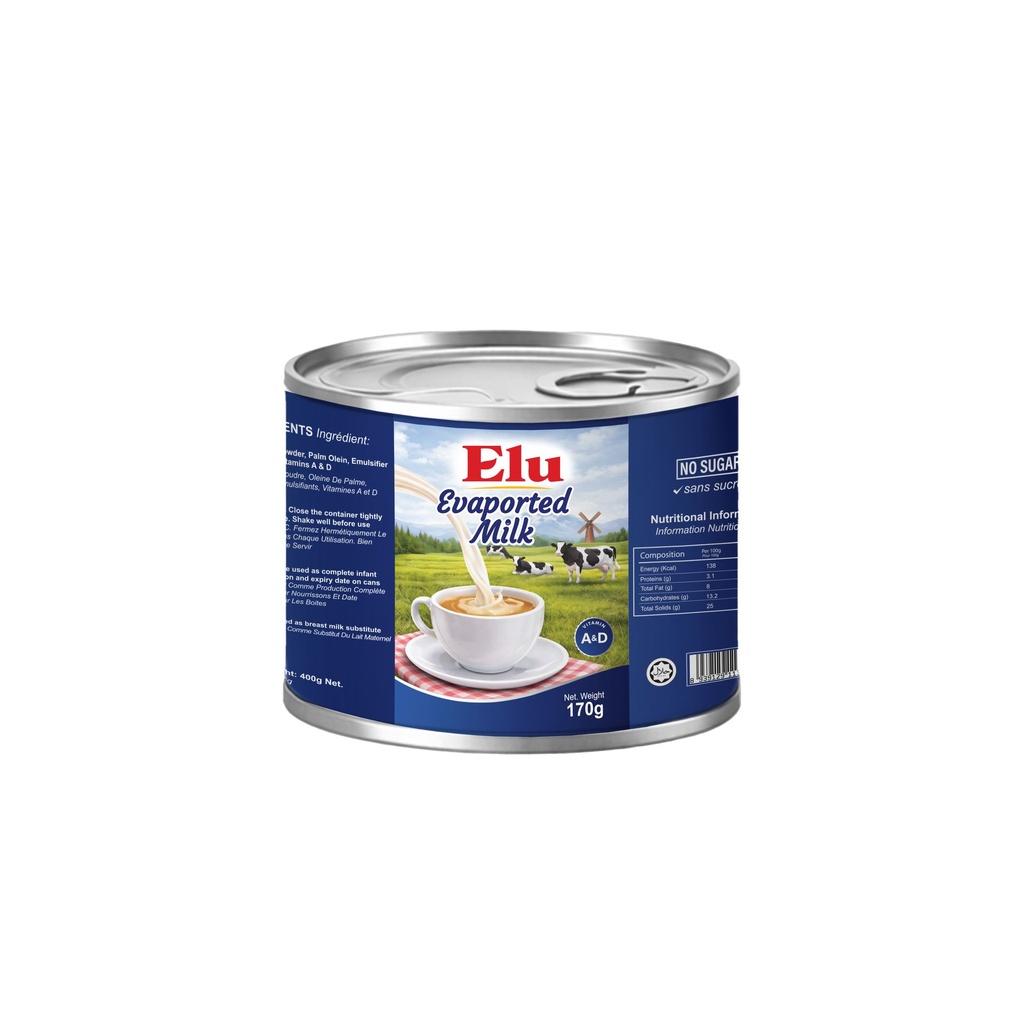 Elu Evaporated Milk - 170G